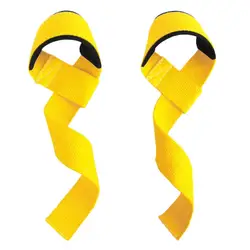 Enhanced Wrist Support Straps for Weightlifting and Fitness Training (Yellow)