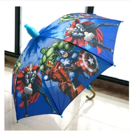 

Cartoon Avengers Princess Ultraman Spiderman Umbrella With Water Covers Student Cute Cartoon Umbrella With Black Layer Anti-UV