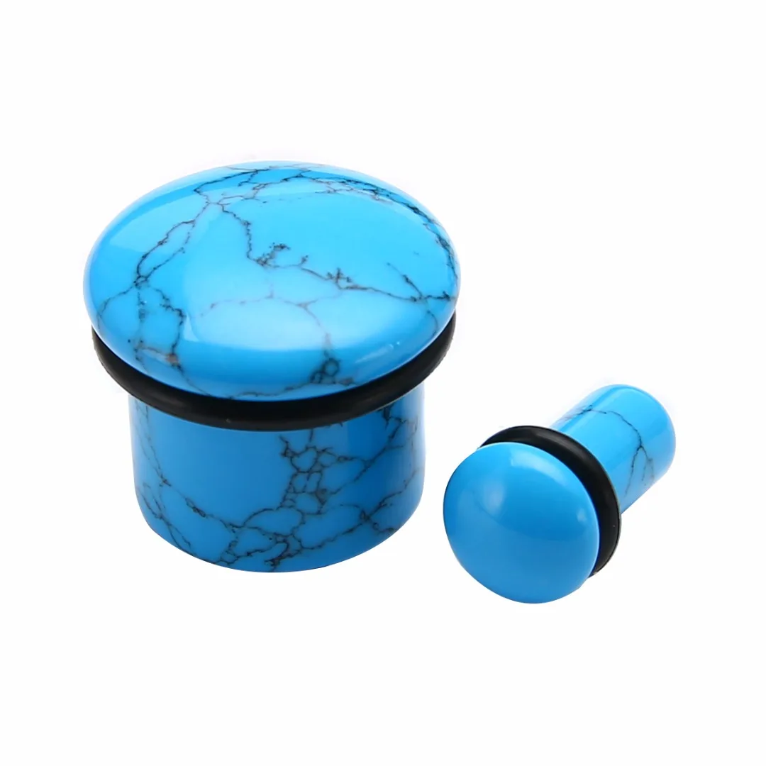 Men Ear Expander Ear Piercing Stone Ear Plugs Tunnels Gauges Expander Shellhard Body Piercing Jewelry Women Accessories 4mm-16mm