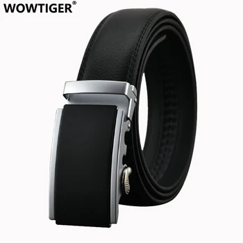 WOWTIGER Belt New Male Designer 3 5cm black Automatic Buckle Cowhide Leather men belt Luxury belts