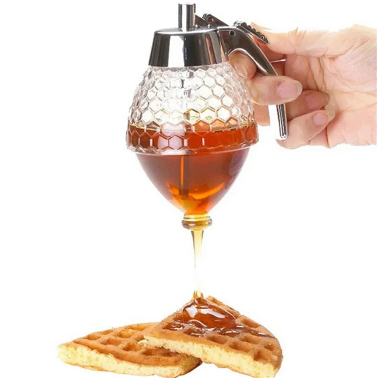 (6pcs) Xbees Clear Creative Honey Dispenser Smart Honey Potin Gravy
