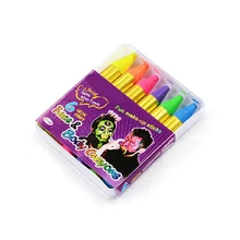 UV Body Paint Neon Maquiagem Makeup Kids Face Paint Pigment Glow Fluorescent Crayon Color Oil Painting Art Halloween Party Fancy
