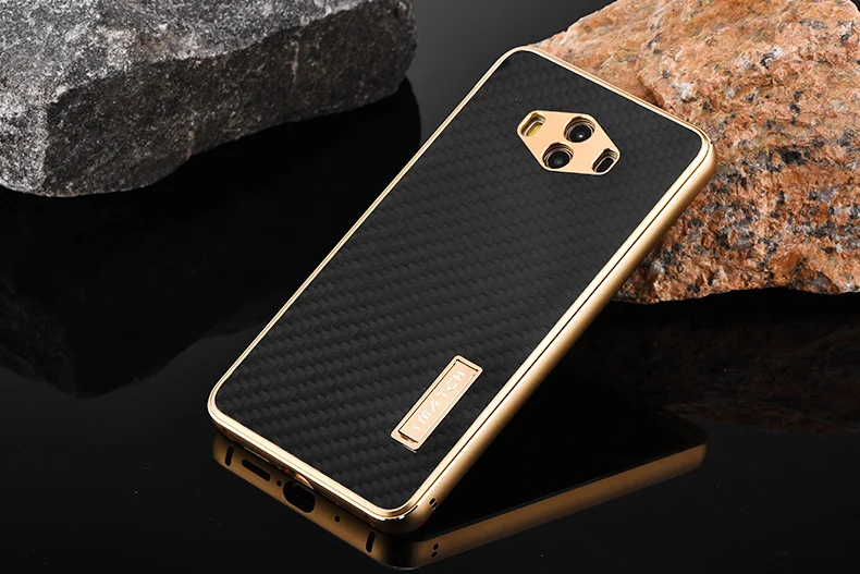 iMatch Luxury Aluminum Metal Bumper Carbon Fiber Back Cover Case for Huawei Mate 10