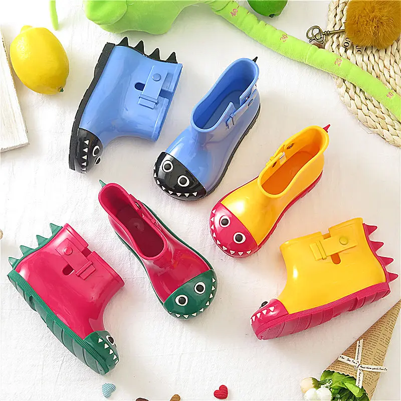 Детские Нескользящие сапоги от дождя Mini Melissa теплые непромокаемые для мальчиков