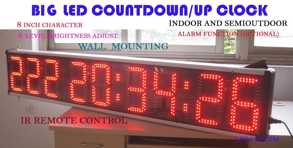 

8inch red color days,hours,minutes and seconds countdown(HST9-8R)