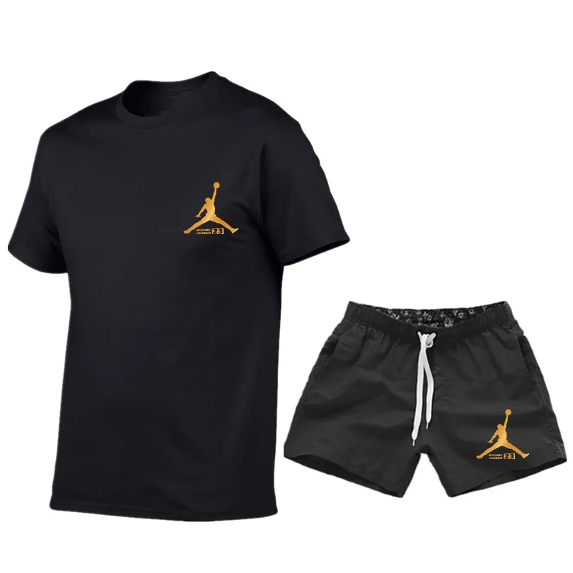 

Summer Hot Sale Men's Sets T Shirts+shorts Two Pieces Sets Casual Tracksuit Male 2019 Casual Tshirt Print Jordan 23 trousers men