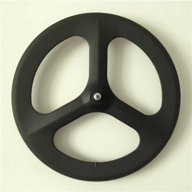 Best price at $323 Cheap T700 Carbon And Basalt Tubular Tri-Spoke Wheels Road/Track Hub Wheelset Customized 3 Spoke Wheel 65mm Depth 20.5mm Trispokes