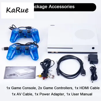 

KaRue RS-89 TV Retro Video Game Console 4GB Built-in 600 classic game HD HDMI output TF Card +double gamepads
