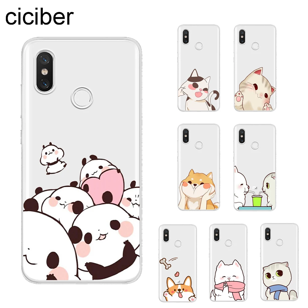 

ciciber Cartoon Dog Cat Cover For Xiaomi MIX MAX 3 2 1 S Pro MI A2 A1 9 8 6 5 X 5C 5S Plus Lite SE Pocophone F1 Phone Cases TPU