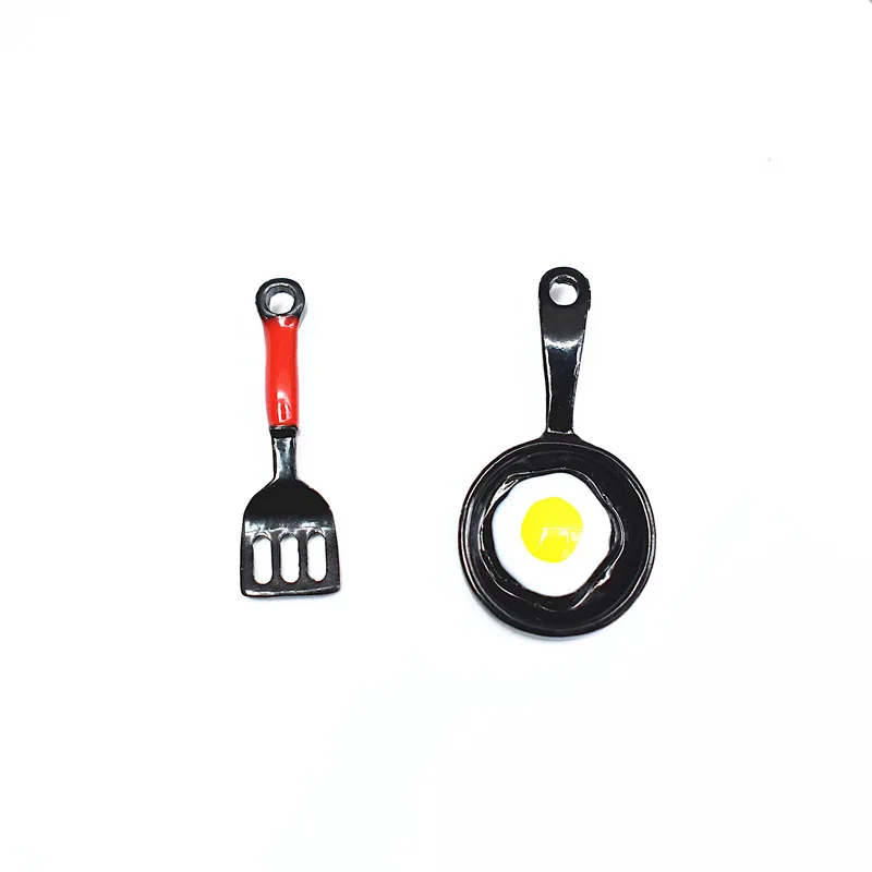 Корейский маленький шпатель сковорода жарить яйца серьги гвоздики крошечные милые Poached яйцо Мультяшные Сережки для женщин девушек ювелирные изделия