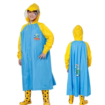 

Rain Jacket Women Poncho Coat Child Sets 100-150cm PVC Raincoat for Children Kids Student Rain Chubasqueros Capa De Chuva Z776