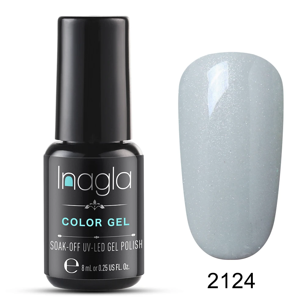 Inagla Гель-лак 8 mlфиолетовая серия 24 цвета лак для ногтей Гель-лак для нейл-арта замочить от Vernis стойкий Цветной Гель-лак для ногтей - Цвет: NNH2124