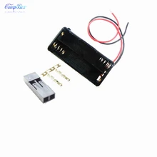 100 шт. 2xaaa держатель для аккумуляторной батареи разъем провода распределительные коробки с 15 см провода, Dupont 2,54 мм 2 P заголовок и щипцы