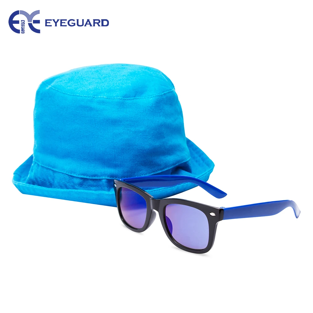 EYEGUARD UV400 Kids Sunglasses & Sun Hat Set Glasses for Children