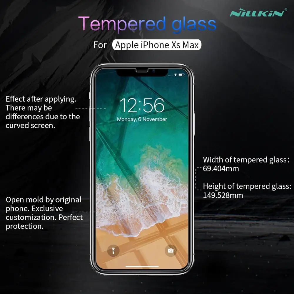 Закаленное стекло Nillkin для iPhone 11 Pro Max XS XR X 8 7 6s 6 Plus 5 SE твердое защитное 9H + защитная