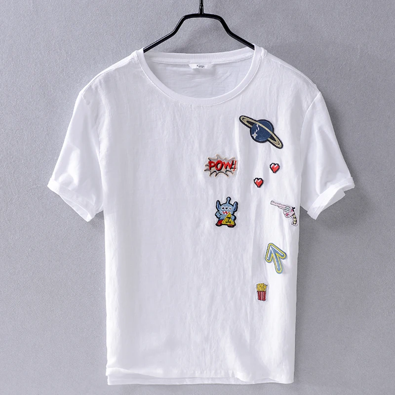 

2019 Summer brand t shirt men white casual t-shirt mens round neck fashion t shirts for men breathable tops tshirt male camiseta