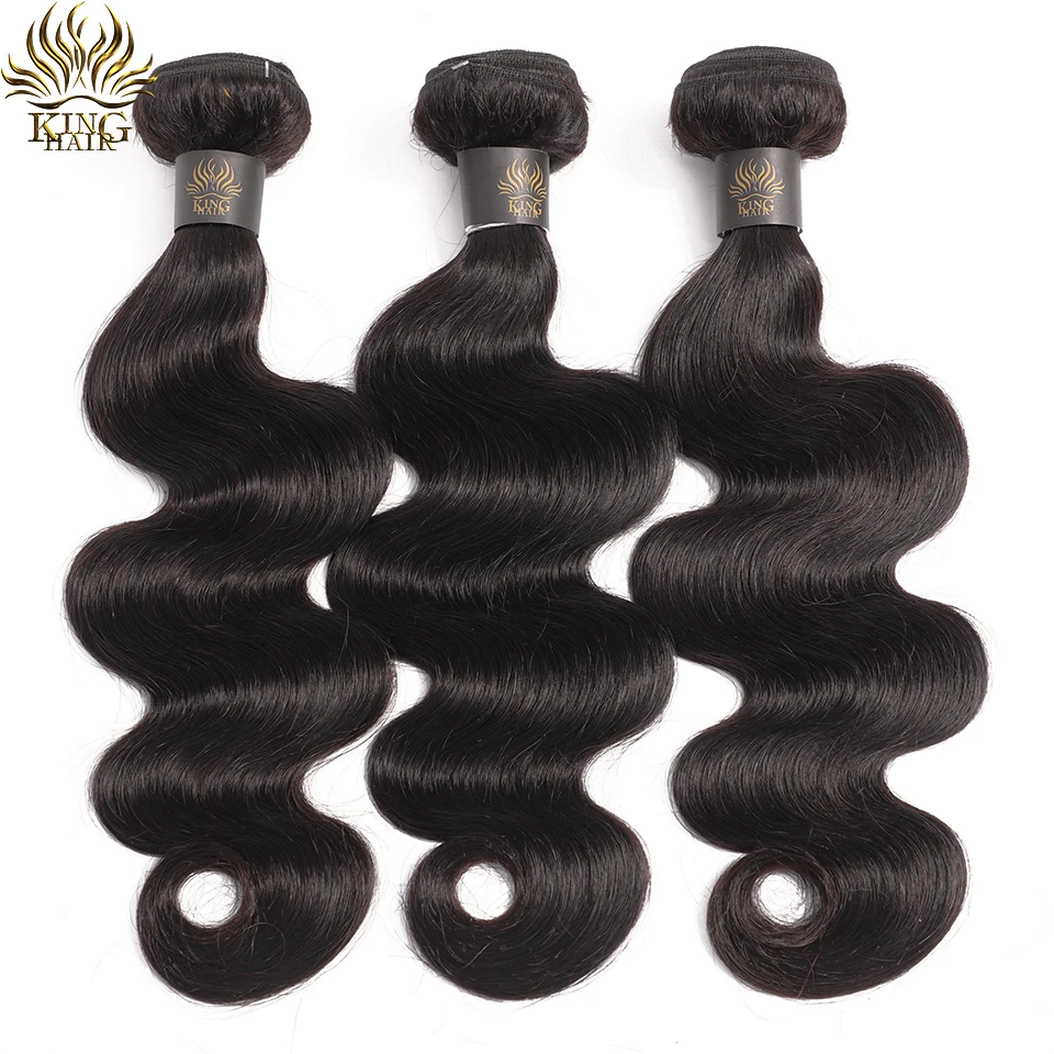 King Hair Body Wave Bundles With Closure 100% Remy Human Hair Bundles With Closure Malaysian Hair Weave Bundles With Closure