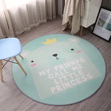 Креативные Круглые Мультяшные ковры скандинавский компьютерный коврик на стул и на пол милый маленький мишка Осьминог детская спальня печатных ковер