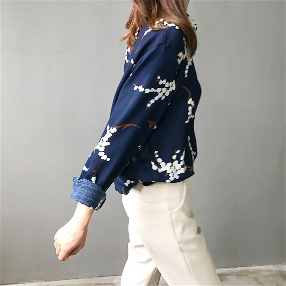 Vintage Summer-Autumn Women Blouse 2018 Loose Retro Print Thin Blouse Shirt Long Sleeve Linen Woman Clothes Roupas Femininas (11)