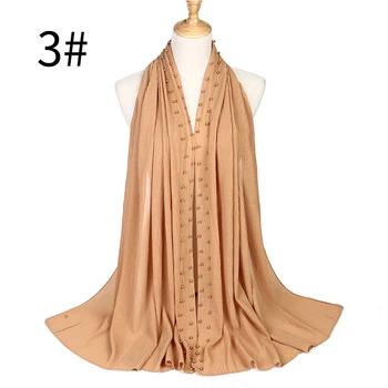 

Chiffon wrinkle scarf pearl edges shawl plain maxi ripple hijab long pashmina muffler muslim scarf fashion scarves 20 pcs/lot