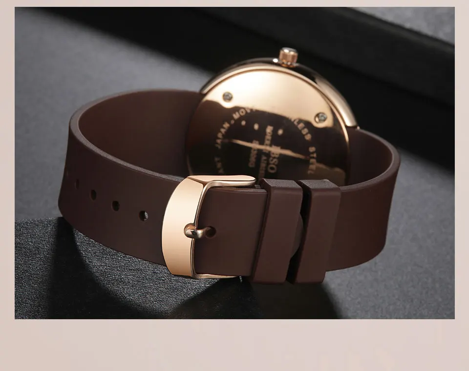 IBSO 11 мм Ультратонкие мужские кварцевые часы бизнес силиконовый ремешок Кварцевые часы мужские наручные часы подарок на день рождения