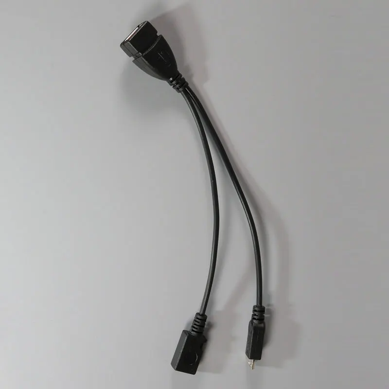 WAKEWO micro USB OTG кабель с дополнительным кабелем питания дополнительный для