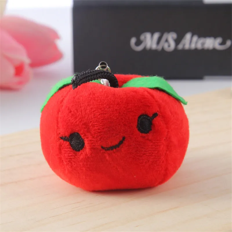 Cute Fruit Vegatable Plush Pendants Toys Lovely Plants Fruits Key Bag Pendants Peluche Dolls 12pcs  (3)