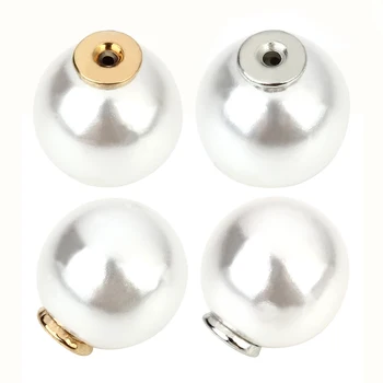 

50pcs/lot Round Artificial Pearl Brooch Backs Stoppers Balls Hole Diameter 1mm Gold/Silver Color Brooch Pins Findings F5054