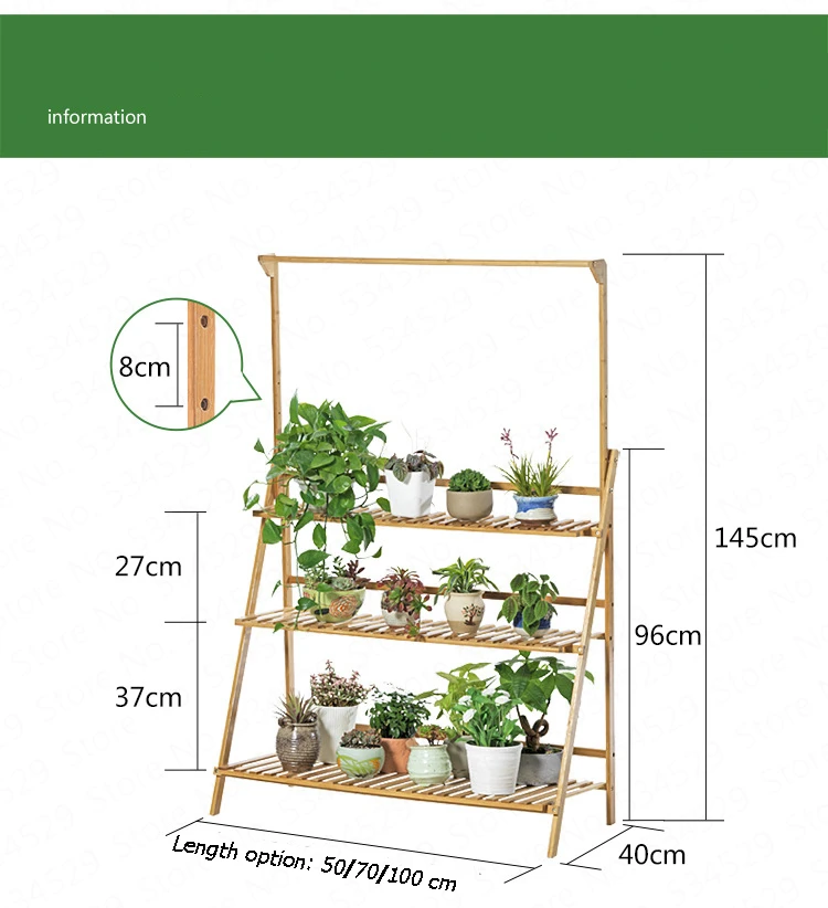 25% бамбуковая подставка для растений в горшках, держатель для цветочных горшков, многослойная подставка для цветочных растений, для помещений и улицы, подарки и декоративные полки для хранения