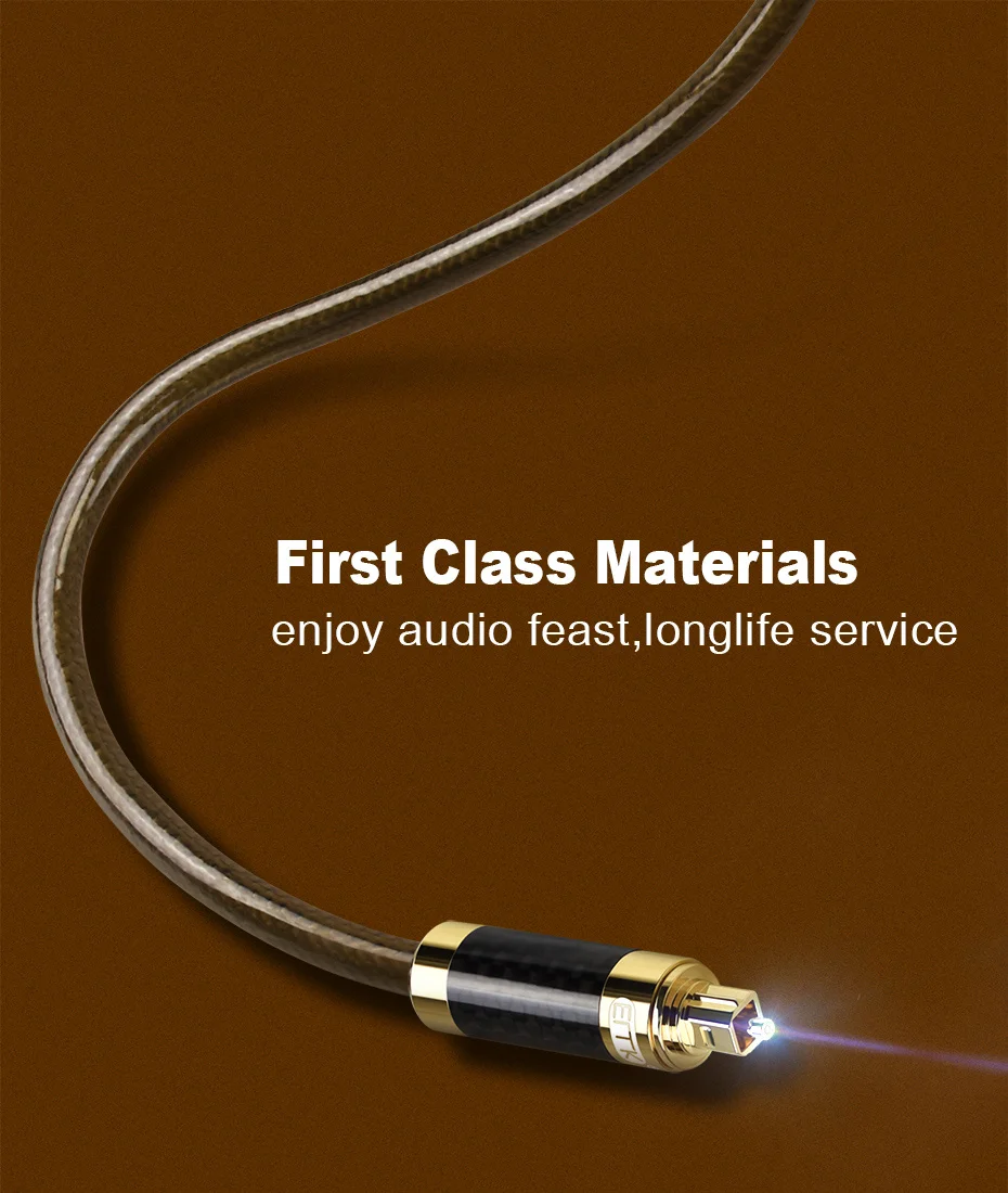 EMK Optical Audio Cable Carbon Fiber Shell Digital SPDIF Optical Toslink Audio Cable OD8.0 10m 15m 20m (12)