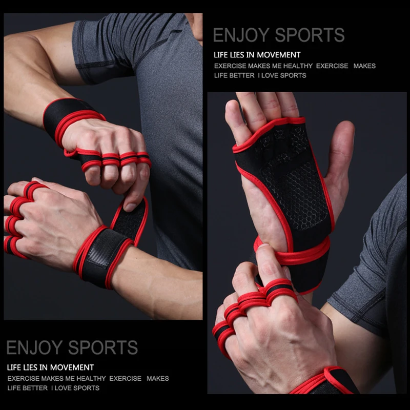 طويل حزام كمال الأجسام اللياقة البدنية Gym نجوم النادي الأهلي رفع الأثقال قفازات للرجال النساء مكافحة زلة ضيق المعصم حماية الحديد الدمبل