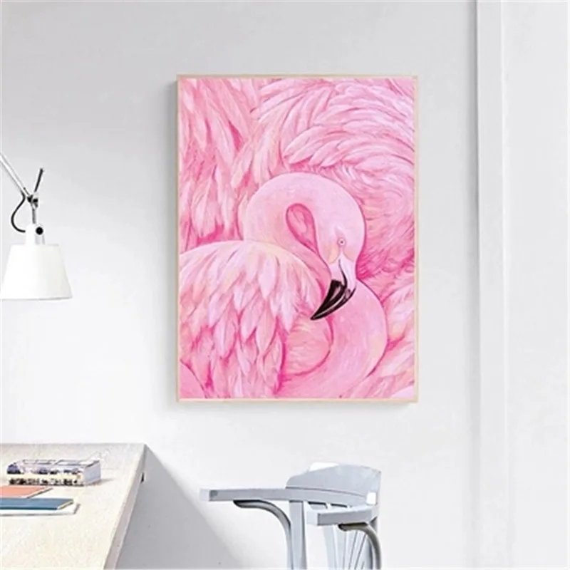 

DIY Full Diamond Painting Needlework Diamond Mosaic Diamond Embroidery Flamingo bird Pattern Hobbies and Crafts Home Decor Gifts