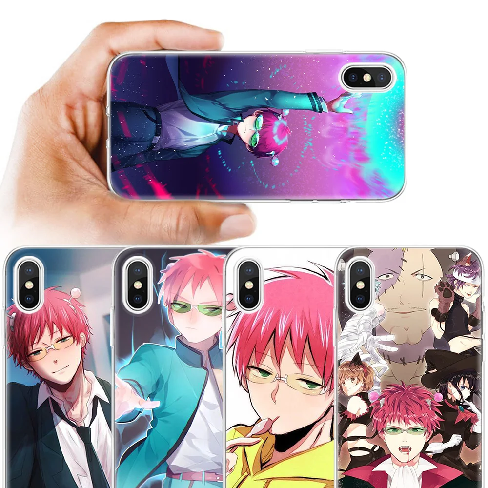 

Saiki Kusuo No Psi Nan Cartoon Soft TPU Case Coque for Apple iPhone 11 Pro X XR XS Max 7 8 6 6S 5 5C 5S SE Plus 7Plus 8Plus 6P