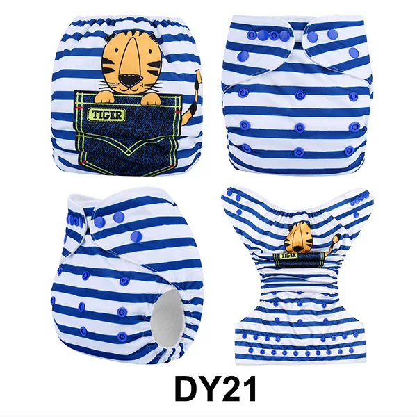 DY21 {AnAnBaby} детские подгузники нового дизайна водонепроницаемые и многоразовые подгузники с цифровым принтом положения тканевые подгузники с вставками из микрофибры - Цвет: DY21