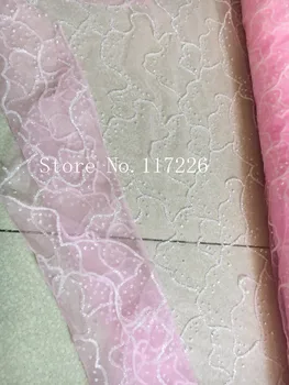 

shinny 5yards/lot glued glitter sparkle JRB-11897 african india mesh tulle for dress sawing