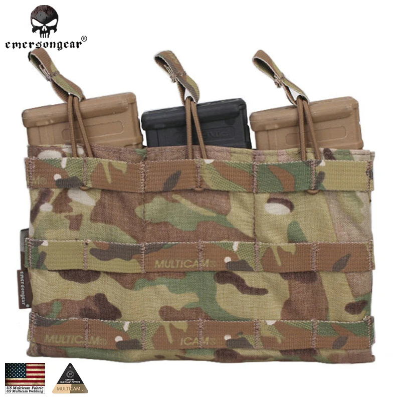 

Emersongear Magazine Mag Pouch 5.56 Triple Open Top Army Pouch Emerson Military Wargame EM6356 Multicam Black Coyote AOR