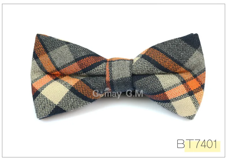 Formal Commercial Bowtie for Men's Wedding Party Male Skinny Plaid Bow ties Gravatas Slim Cravat Accessories