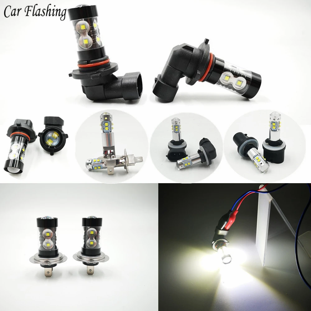 

H1 H3 H7 H8 H10 H11 880 881 LED Bulbs HB4 9006 HB3 9005 Fog Lights Driving Tail Lamp DRL parking 12V - 24V Auto 6000K White