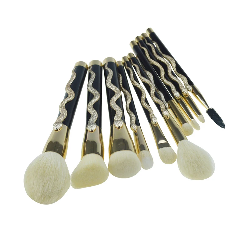 

High Quality 10Pcs Professional Makeup Brushes Set Eye Shadow Eyebrow Lip Foundation Make Up Brush Kit Tools