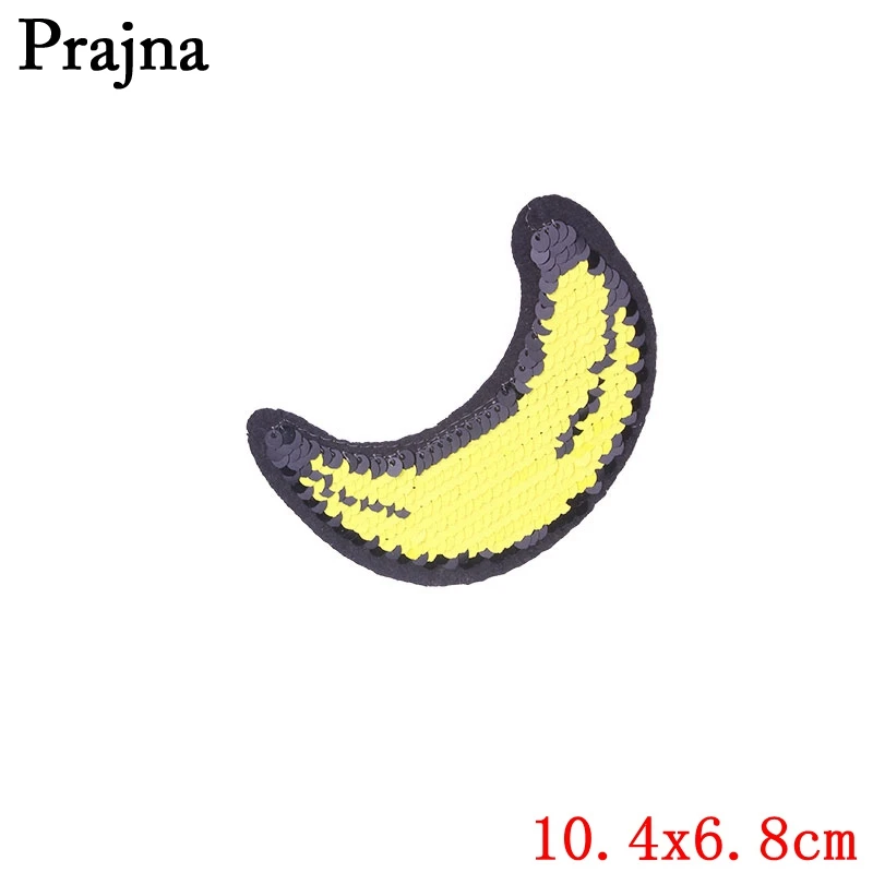 Prajna кошка фрукты звезда нашивки с радугой Реверсивные изменения цвета Блесток Патч Одежда украшения Аппликации для одежды значок - Цвет: Темно-синий