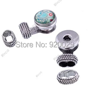 

D18066 DIY Metal clasp with Easy rivca Button clasp setting 31x19mm (hole 12x6,5mm) and slide-beads 10x17mm for 6mm cord