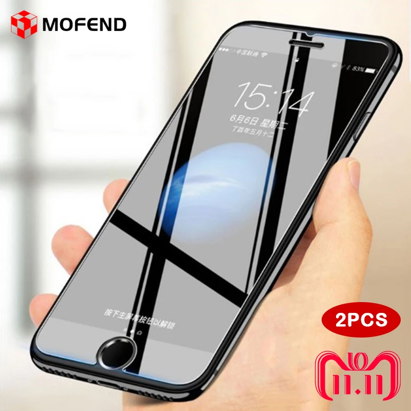Mofend 2 шт. Стекло для iPhone 6 6S Экран протектор 7 8 Plus X Закаленное 5 5S SE жесткая защитная
