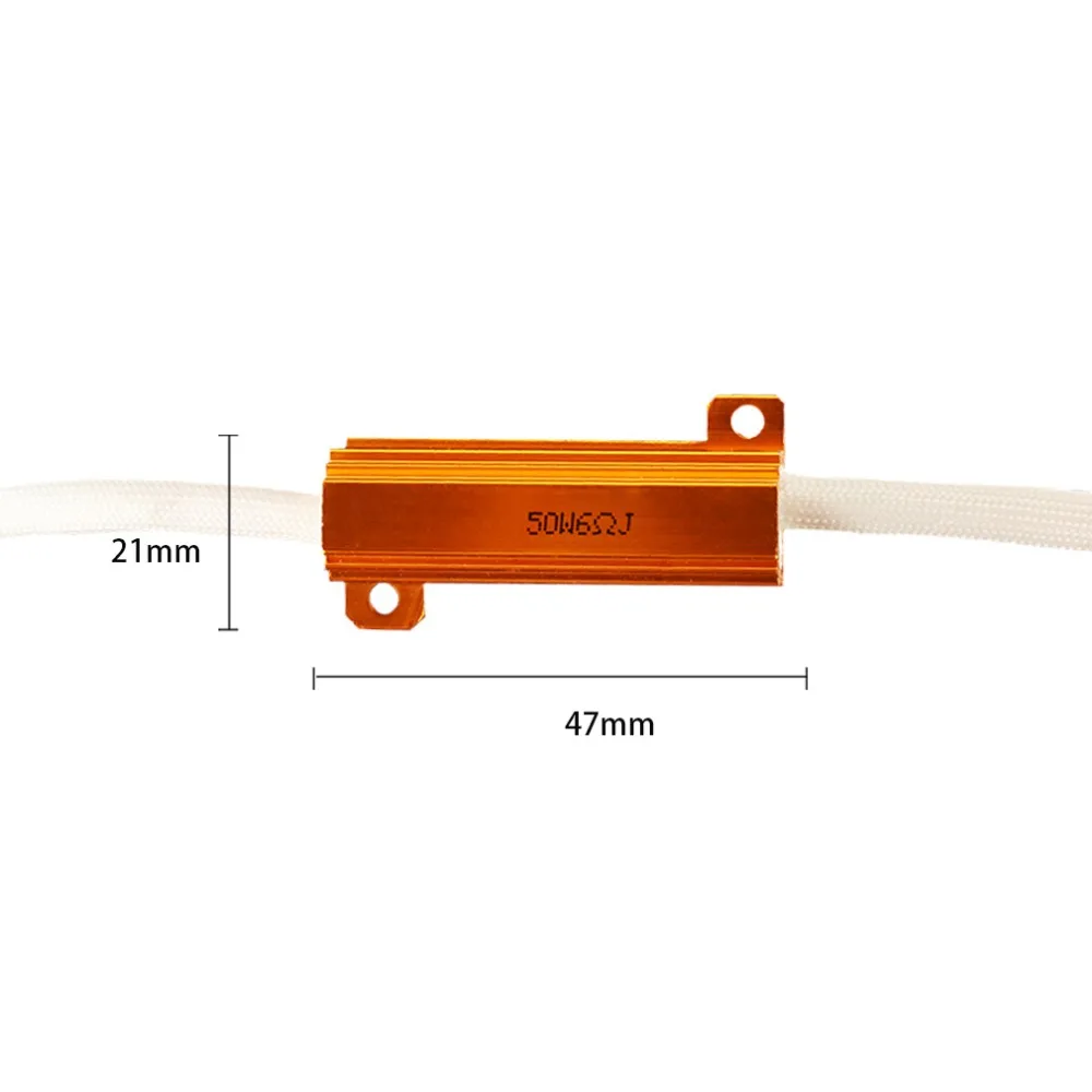 2 шт. светодиодный декодер Canbus 50 Вт 6ohm нагрузочный резистор анти-мигает ошибка Canceller адаптер для DRL указатель поворота светильник противотуманная фара 12 В