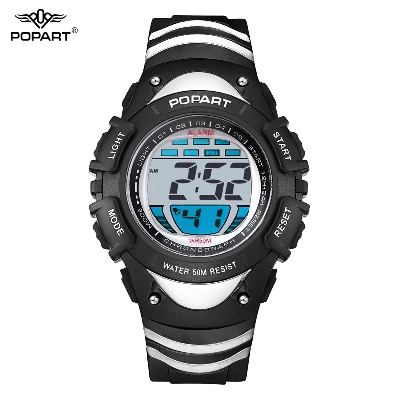 POPART, мужские электронные, светодиодный, цифровые часы, для спорта на открытом воздухе, водонепроницаемые, студенческие, наручные часы для женщин, Relojes Relogio Masculino - Цвет: POP-385D02