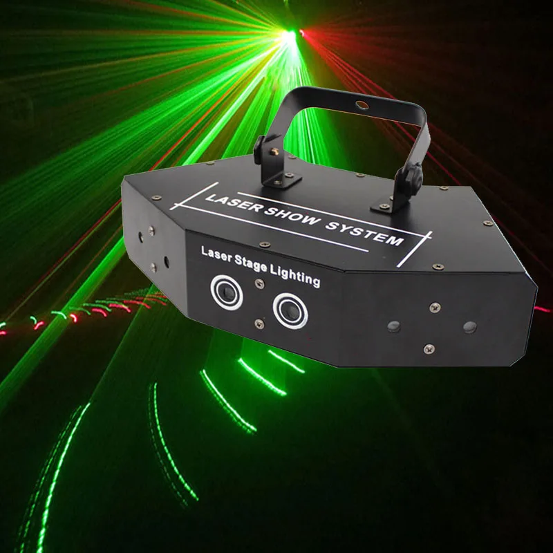 DMX 512 веерообразная шесть глаз сканирования RGB лазерный светильник для DJ диско