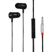 Aibesser fio linha plugue do fone de ouvido universal no ouvido de metal fones de ouvido jack de 3.5mm fones de ouvido para popular hop jazz popular música