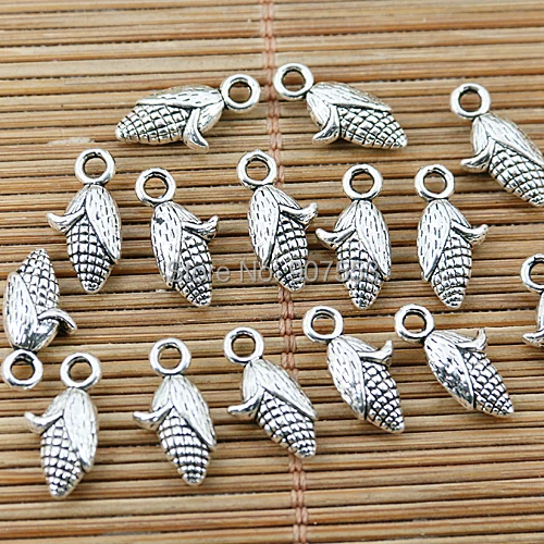

52pcs tibetan silver tone corn charms EF1781