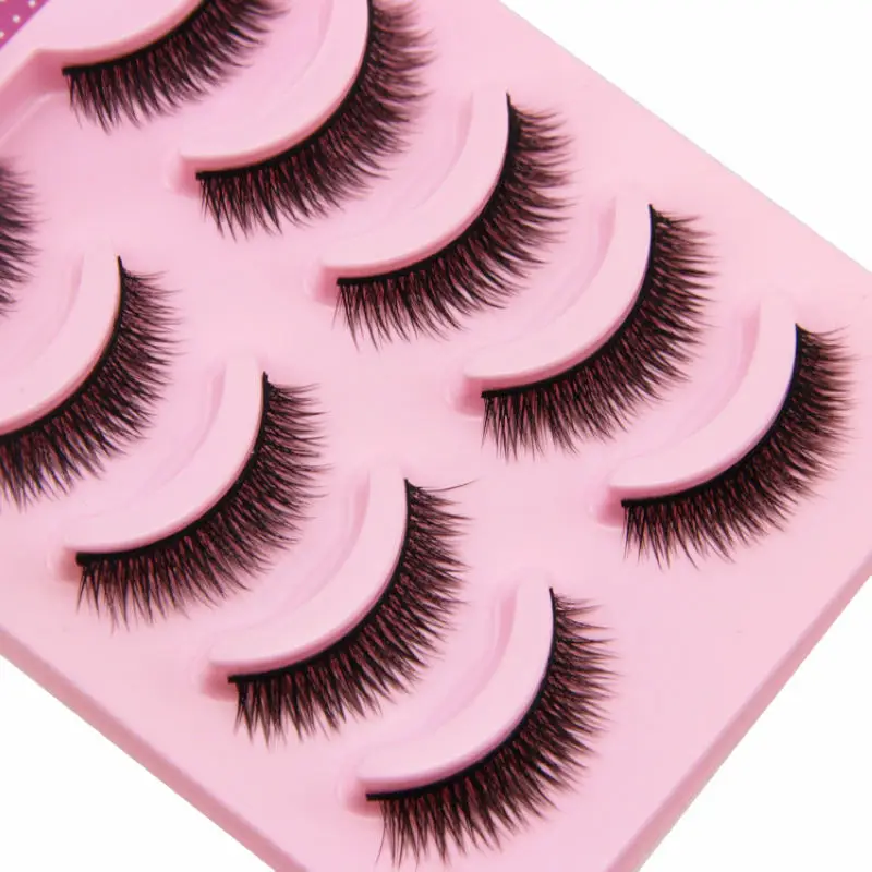 Shellhard 5Paris Fashion Handmade Fake Eyelash Natural Long Thick Eyelash Party Eye Lash For Makeup Tool