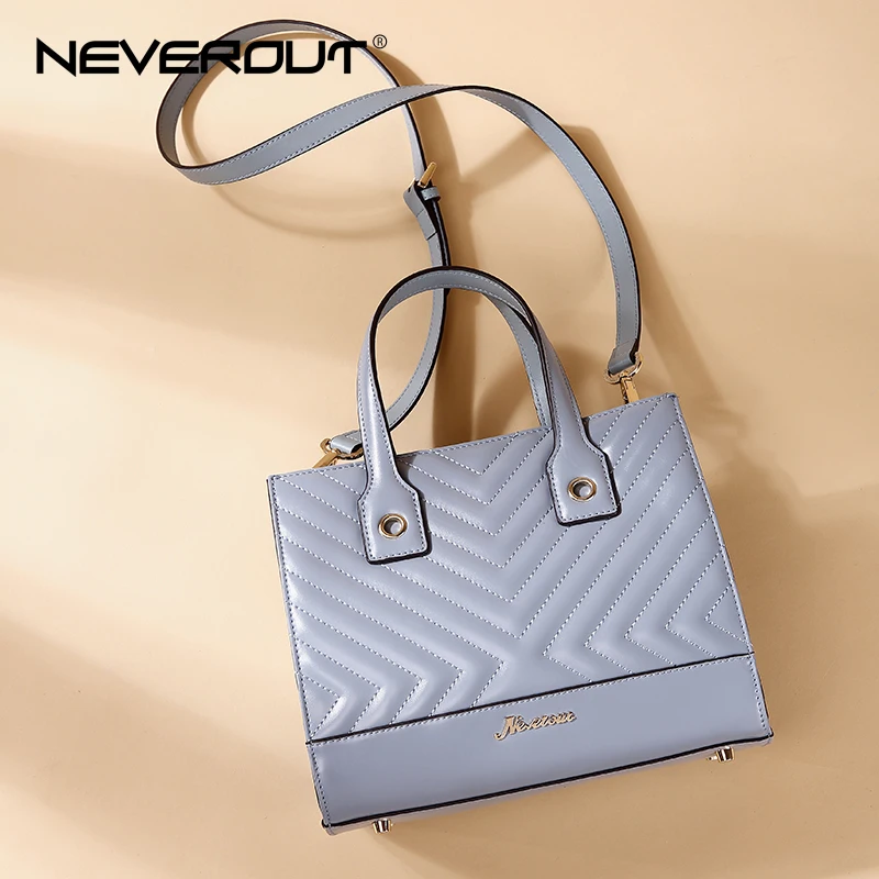 NEVEROUT 2 Color Luxury Brand High Quality Bags Solid Split Leather Handbag Women Lady Handbags Tote Shoulder Sac Evening Bag NEVEROUT 2 Color Luxury Brand High Quality Bags Solid Split Leather Handbag Women Lady Handbags Tote Shoulder Sac Evening Bag