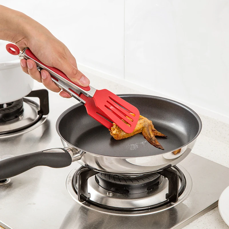 

Non-Stick Kitchen Tongs Baking Stainless Steel Barbecue Tongs BBQ Pizza Bread Steak Tong Clip Kitchen Accessories Tools